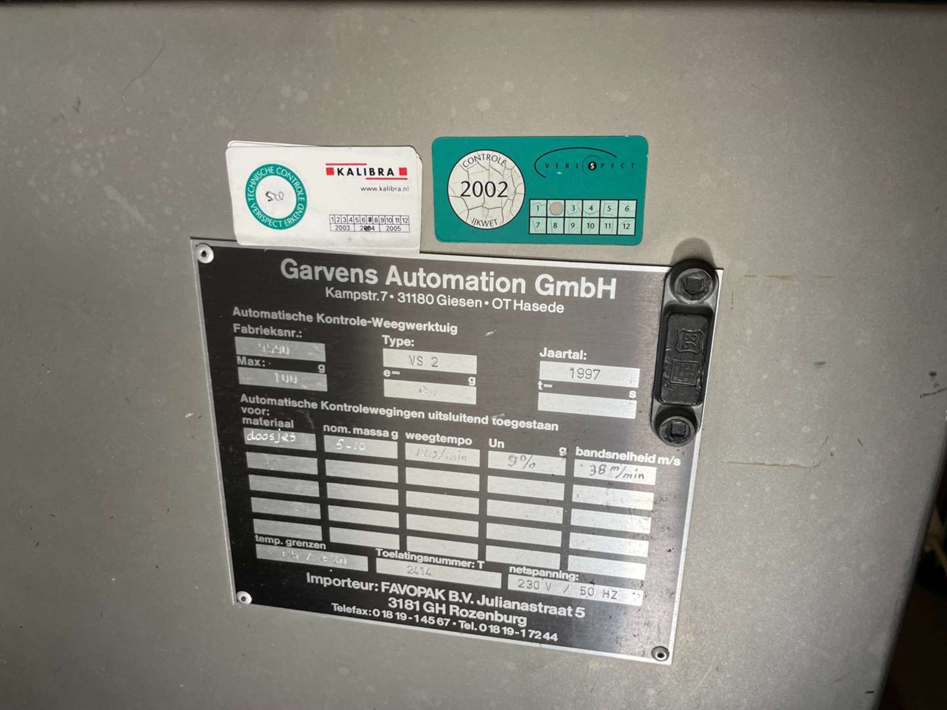 Garvens VS 2 Checkweigher - Image 5 of 5