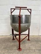 APV London 200L Round Bottom Stainless Steel Vessel with Anchor Blade