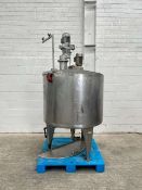 500L Steam Jacketed Stainless Steel Top Entry Mixer with Anchor Blade + Side Scrapers