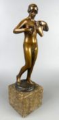 VICTOR HEINRICH SEIFERT (1870-1953), "Weiblicher Akt", Bronze,
