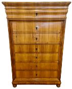 Biedermeier Chiffoniere, Kirschbaum, 7 Schubladen, um 1835/40,