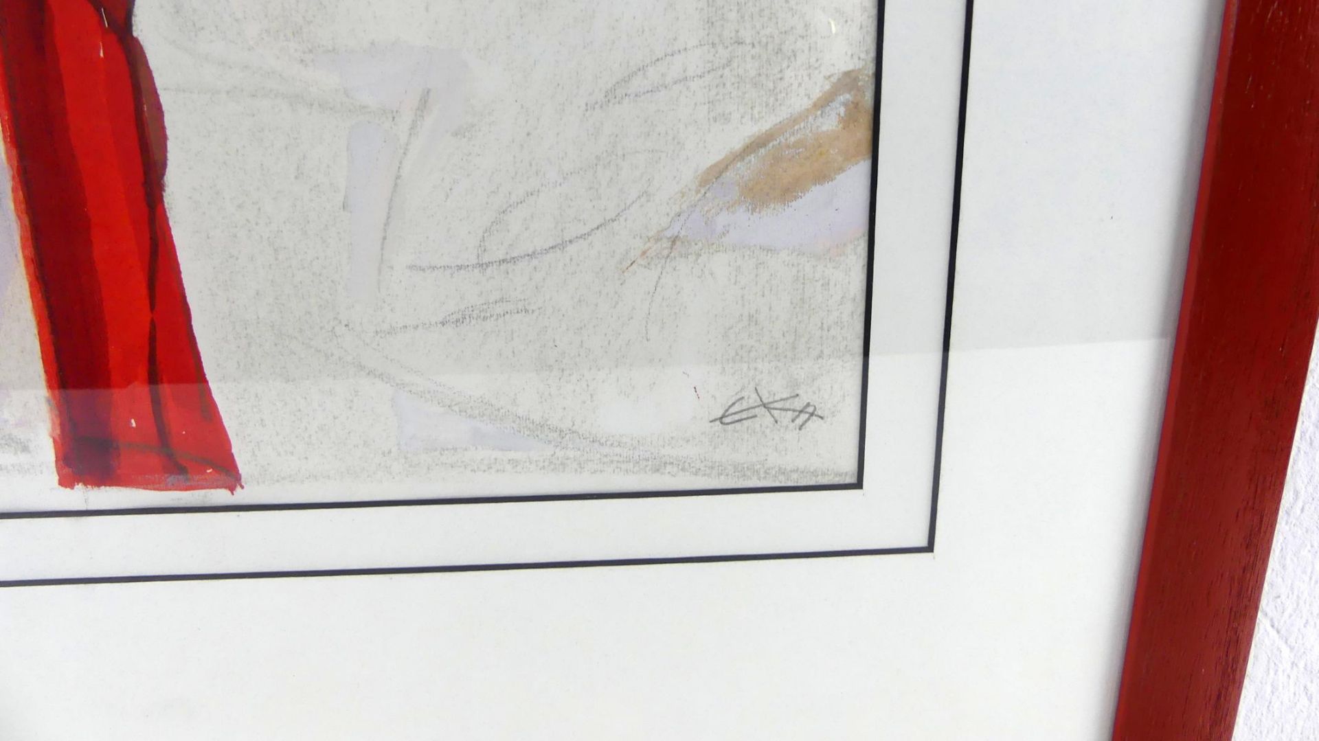 ERIKA SIEGER WATRIN (1926-2014), "Abstrakt", Aquarell/Mischtechnik, - Image 2 of 2