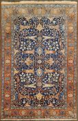 Teppich, Kaschmir, Persisches Muster, blau, ca. 134 x 198 cm