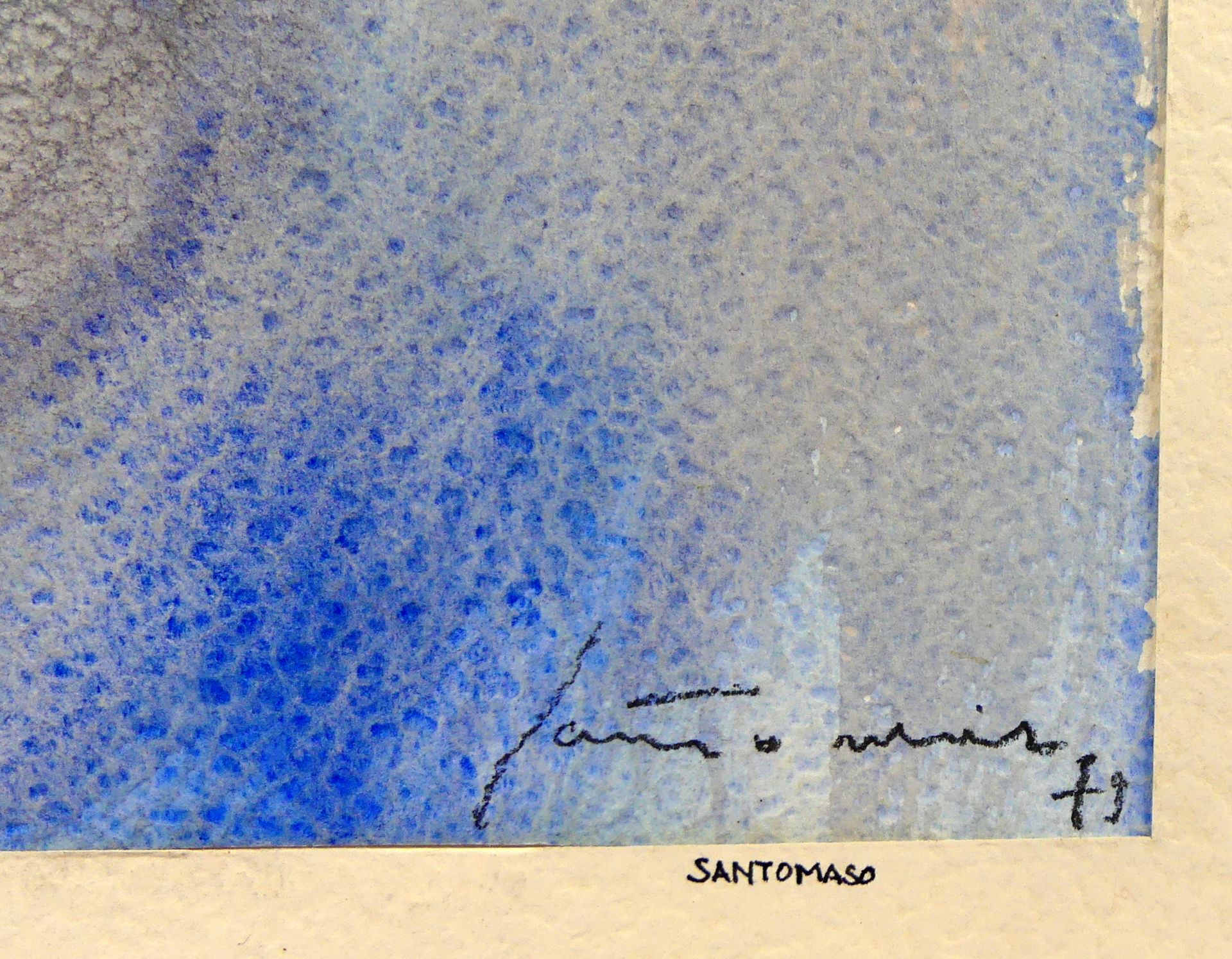 SANTOMASO, "Abstrakt" Aquarell, u.re.sig., dat. '79, Blatt ca. 25,5 x 17 cm - Image 2 of 2