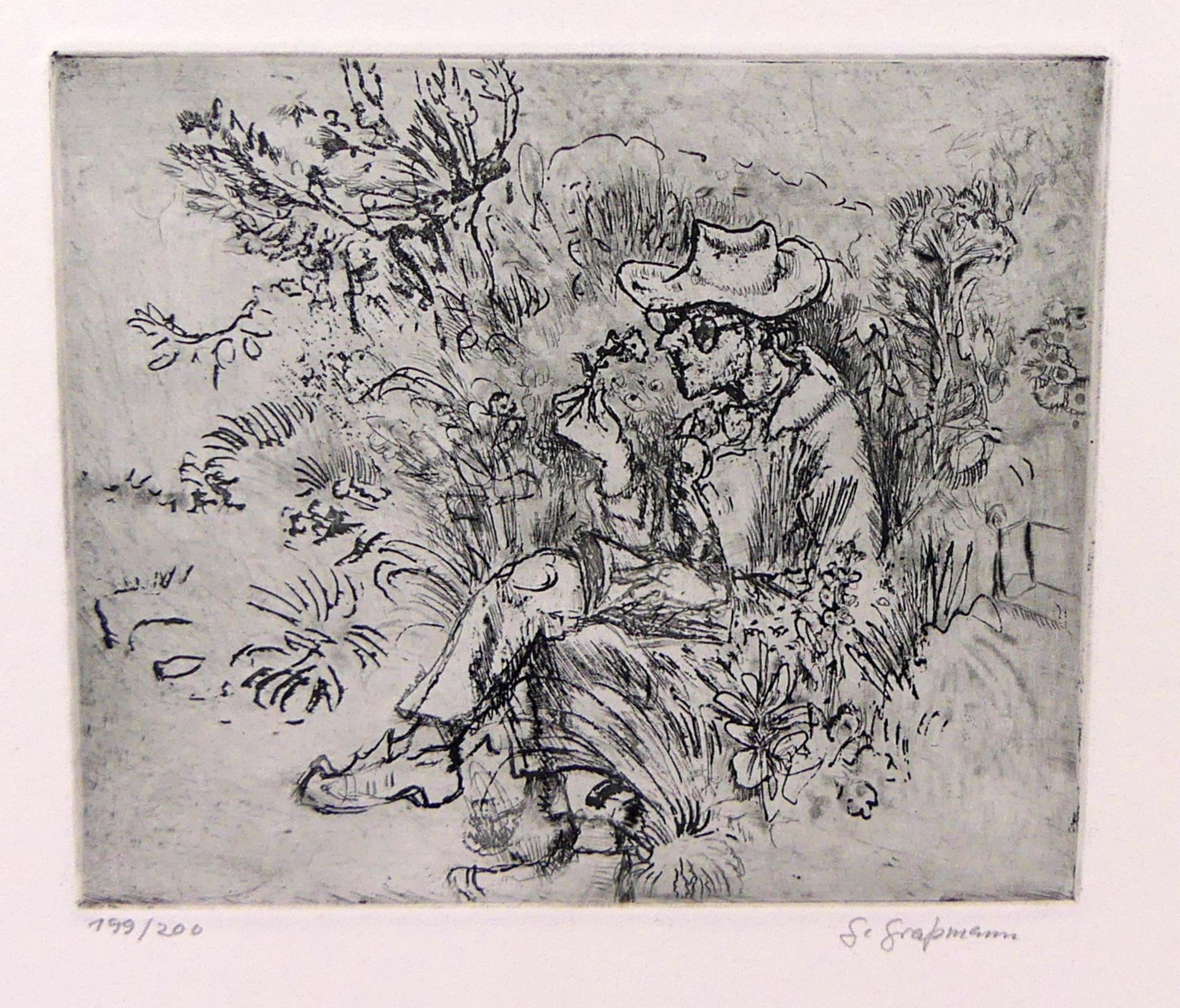 GÜNTHER GRAßMANN (1900 München - 1993 Pöcking), "Der Blumenfreund",