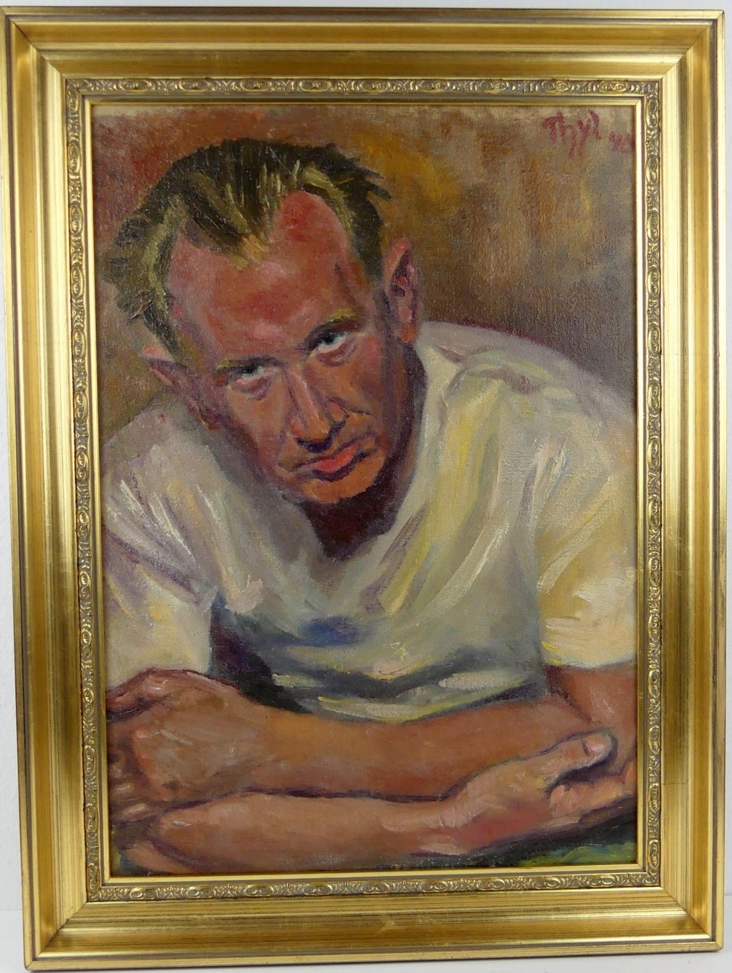 THYL, "Portrait eines Mannes", Öl/L., o.re.sig., dat. '40, Maler der 40er