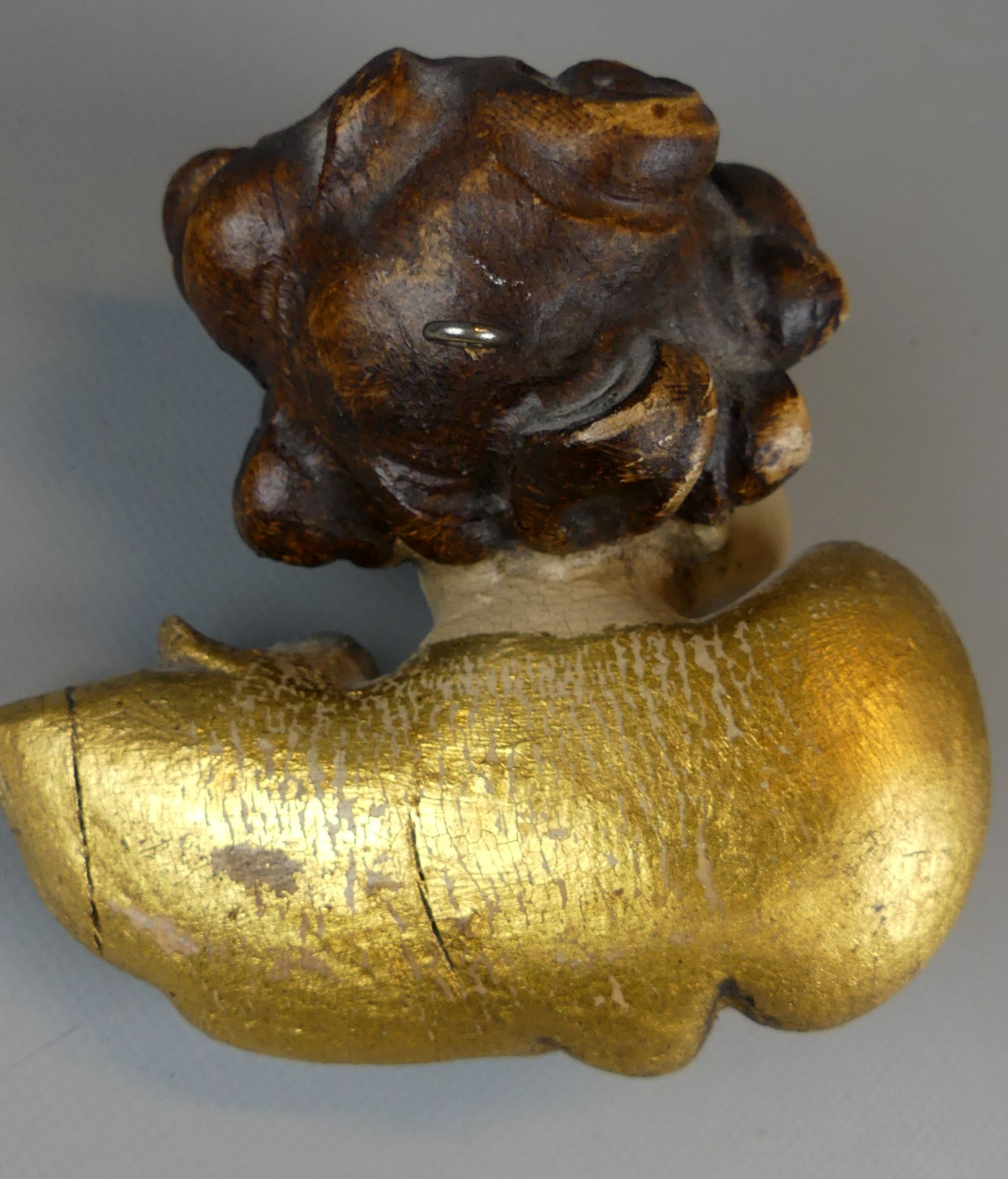 Paar Puttenköpfe, goldfarben gefasst, ca. 12 x 12 cm, neuzeitlich - Image 2 of 2