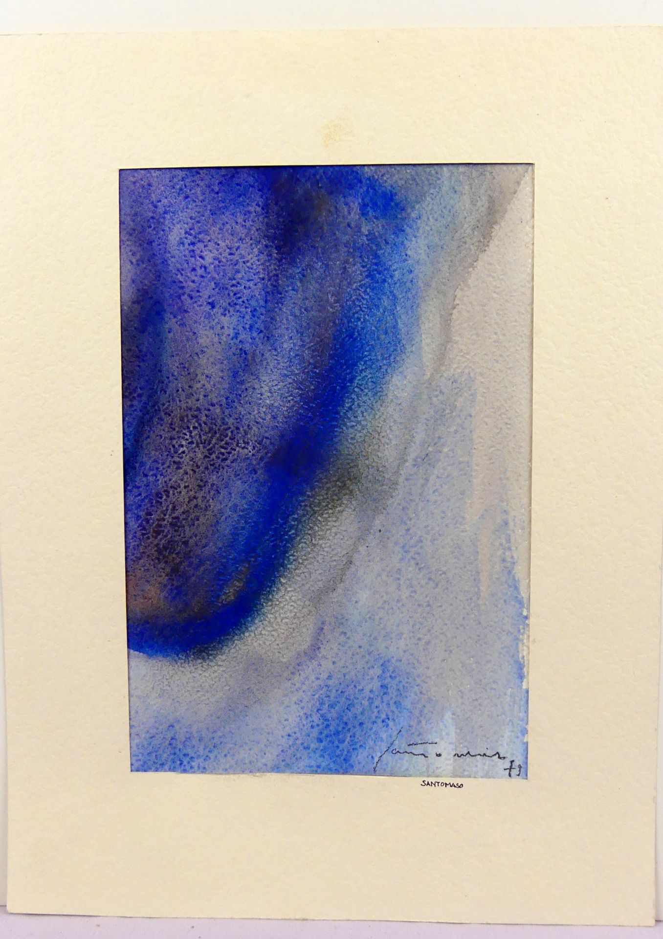 SANTOMASO, "Abstrakt" Aquarell, u.re.sig., dat. '79, Blatt ca. 25,5 x 17 cm