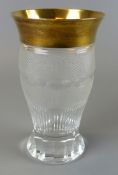 Wasserglas, Kristall, Bodensig., Ludwig Moser, Karlsbad, Wiener Werkstätte,