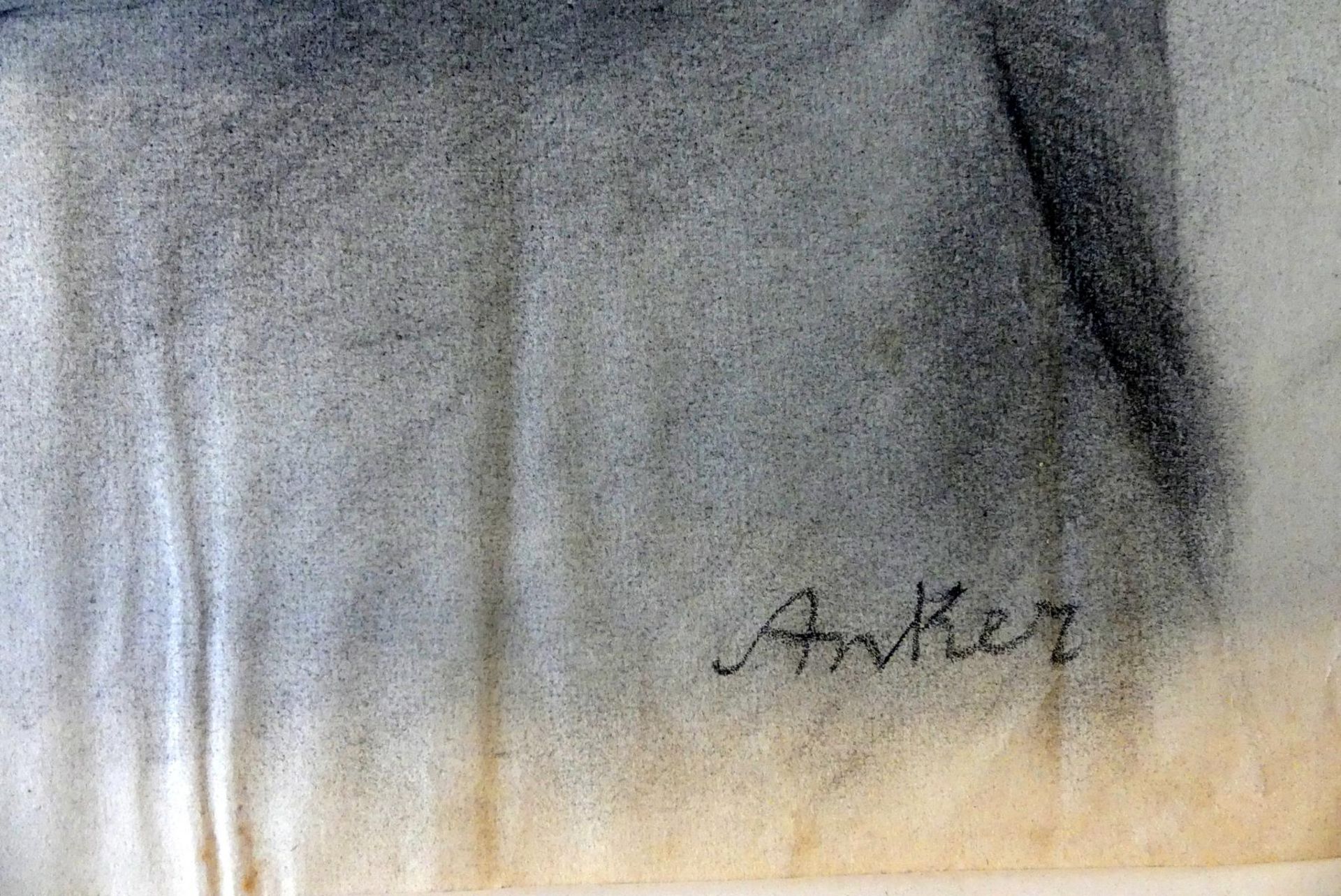 ALBERT SAMUEL ANKER (1831-1910), "Herrenportrait", sig. ,dat. 1900, - Image 2 of 3