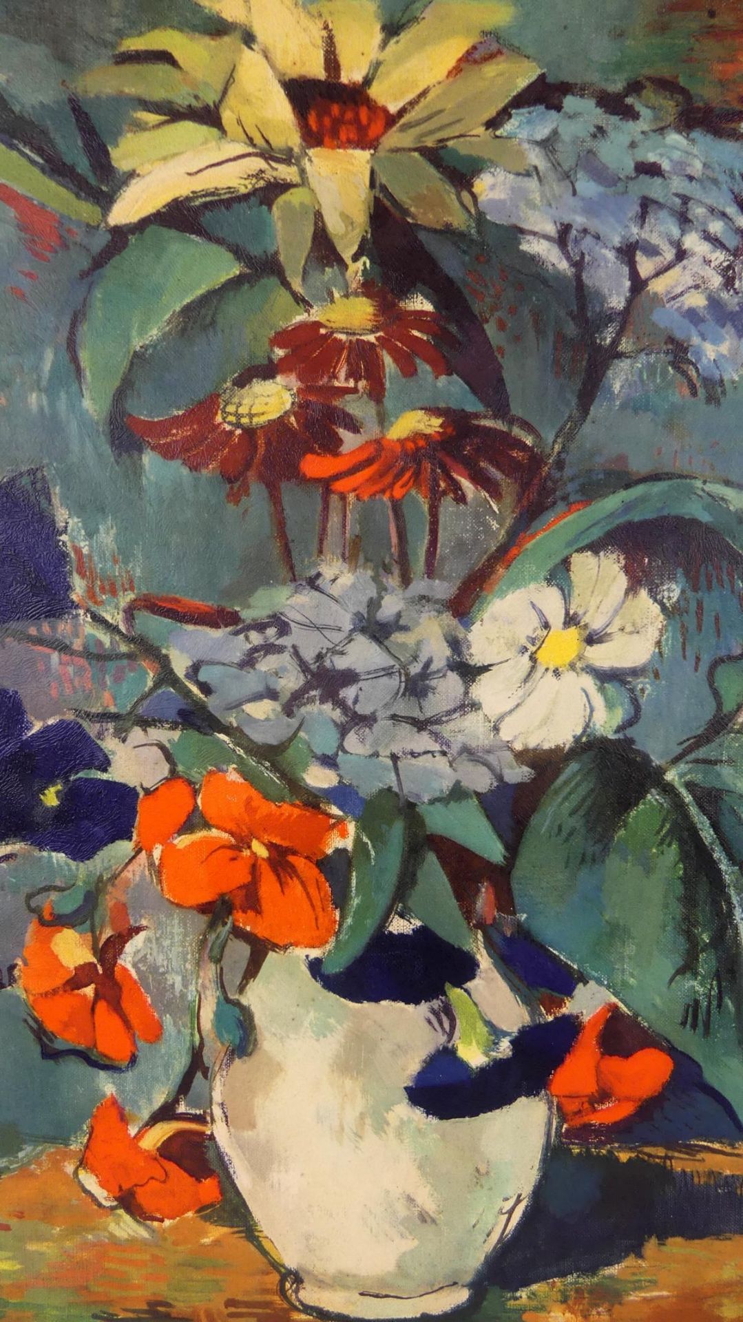 WOLF RÖHRICHT (1886-1953), "Blumen", Öl/Hartfaserplatte, u.re.sig., - Bild 4 aus 4
