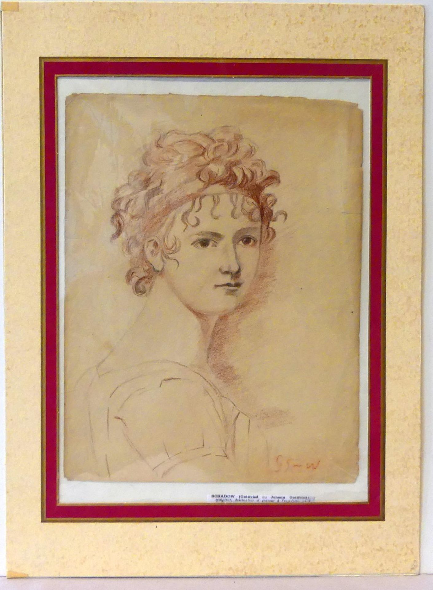 JOHANN GOTTFRIED SCHADOW (1764-1850), "Damenportrait",
