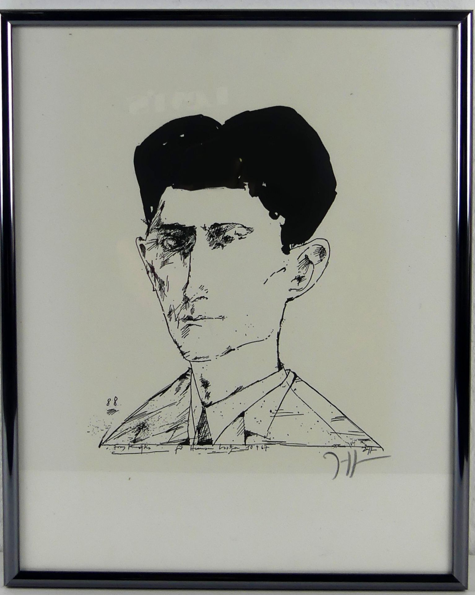 HORST JANSSEN "Franz Kafka", Lithographie, u.re. mit Bleistift monogr.,