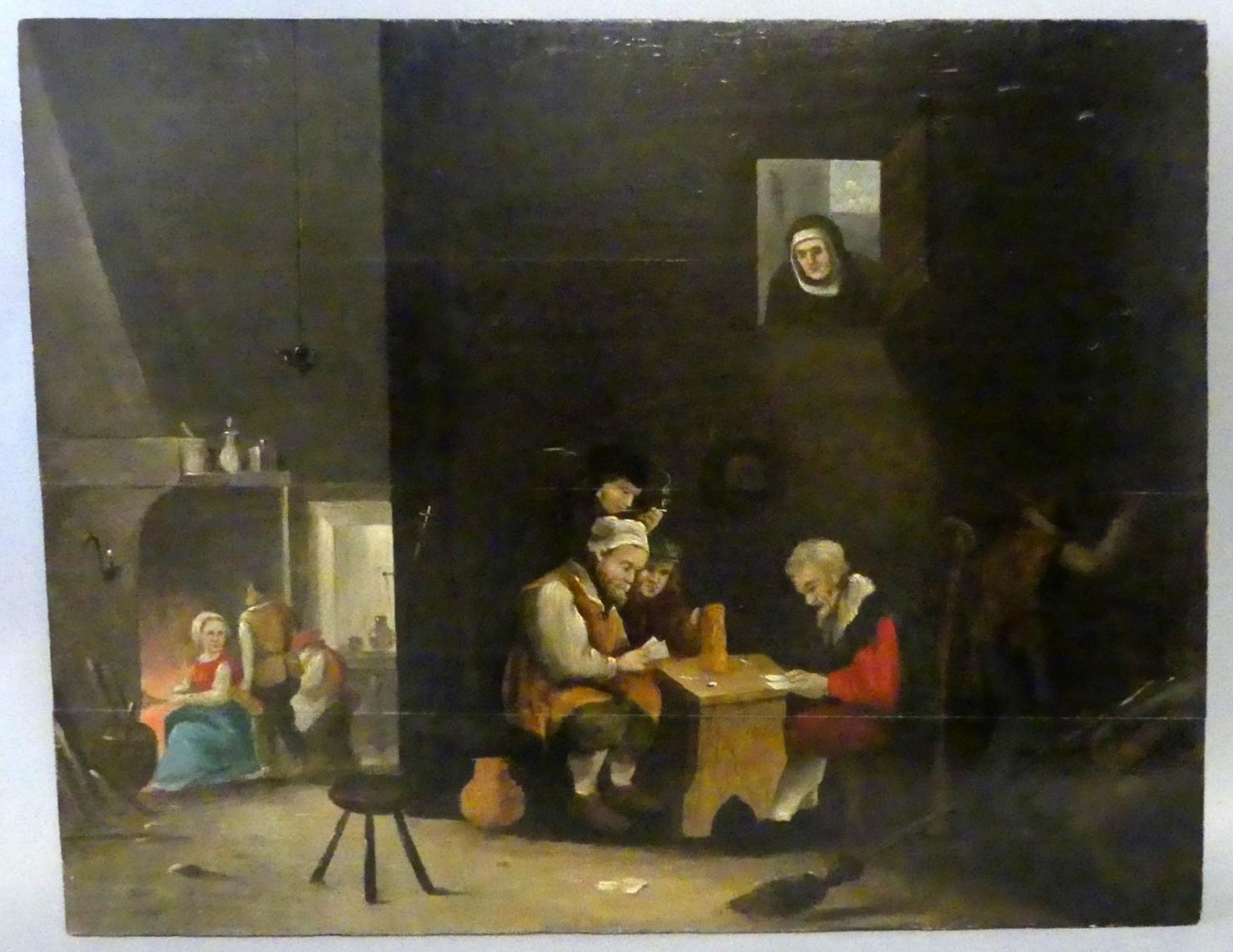 "Im Gasthaus beim Kartenspiel", Öl/Holz, zugeschr. DAVID TENIERS,