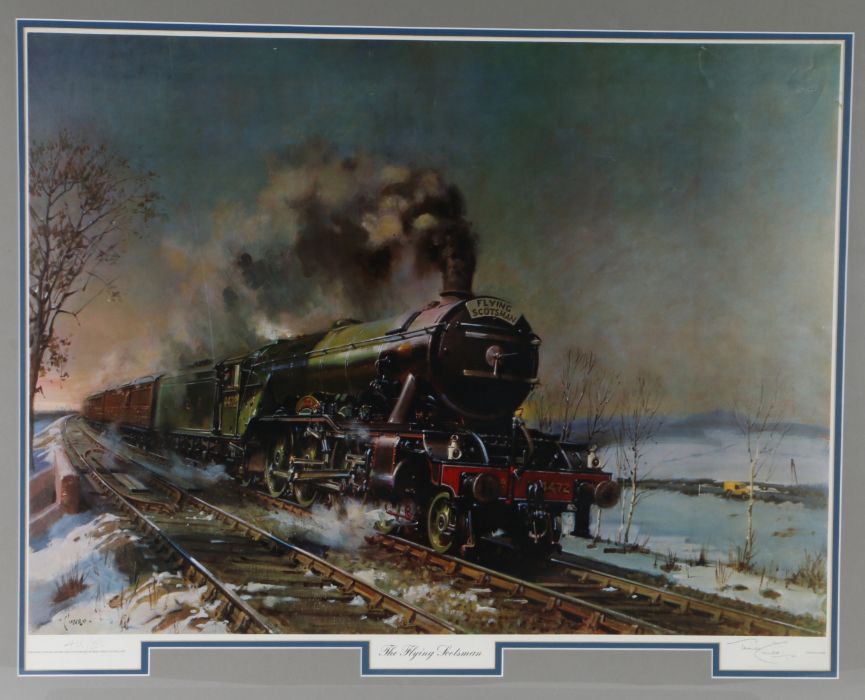 Railways related: Terence Cuneo (1907-1996) 'The Flying Scotsman', signed and numbered 418/850 (