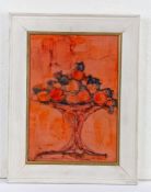 Guy Martin (20th Century), Still Life of Fruit, reverse painted oil on glass, signed Guy Martin