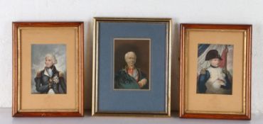 After George Baxter (1804-1867) A pair of portrait prints 'The Emperor Napoleon I' and 'Lord
