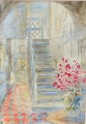 Bim Giardelli (1926-2011), Staircase, signed Bim and dated '89, watercolor, 69 x 48cm