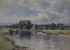 Fred Tucker (Act 1860-1935), 'Wilton Castle, Ross on Wye', signed, watercolour, 24 x 34cm MB