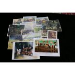 Railways related: Folder of Terence Cuneo related items including signed Christmas cards.