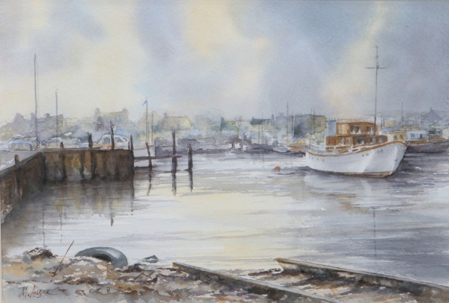 Marion Auger (British, Contemporary) Oulton Broad Boatyard