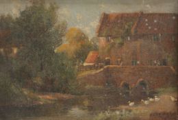 WA Newman (19th century) signed and dated (lower right) oil on board 17 x 24.5cm (6 3/4 x 9 5/8in)