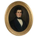 19th century portrait of a young gentleman oil on canvas  74 x 56.5cm (29 1/8 x 22 1/4in)