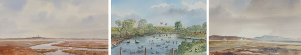 Guy Todd B.W.S (British, 20th Century) Norfolk Landscape
