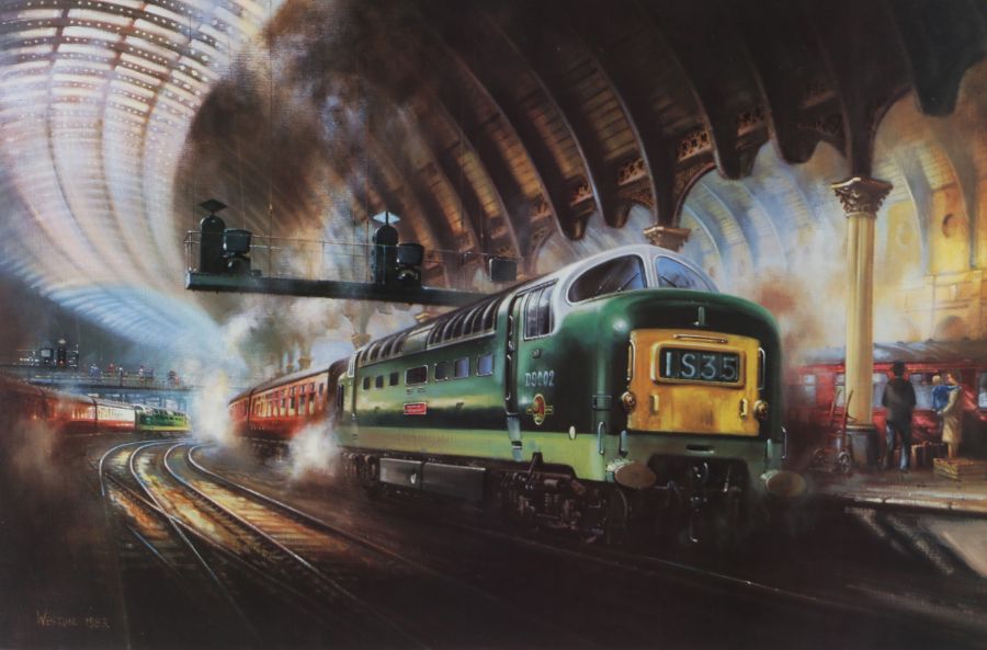 Railways related: After David Weston (1935-2011), group of eleven coloured prints to include ' - Image 2 of 11