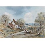 Arthur Edward Davies R.B.A, R.C.A (British, 1893-1988) 'At Easton Village, Norfolk'