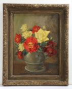 Timothy Whitingstall (20th Century) Still Life Study of Flowers oil on panel, signed (lower right)