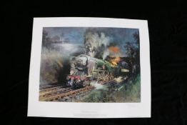 Railways related: Terence Cuneo (1907-1996) '35027 Port Line', signed and numbered 343/850 (lower