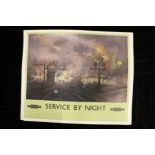 Railways related: After David Shepherd 'Service by Night', coloured print, reproduced by kind