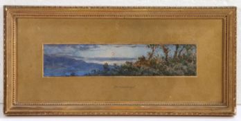 John George Naish (British, 1824-1905) 'Dreamland', watercolour 6 x 27cm (2.5 x 10.5in)