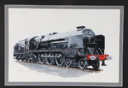 Jonathan Clay (20th Century), '46202 BR Black' train portrait, signed and dated 2011 (lower left),