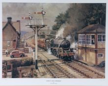 Railways related: Peter Owen Jones, group of three coloured prints including 'Darley Dale