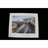 Railways related: Terence Cuneo (1907-1996) 'Festinog Workhorses', signed and numbered 166/850 (