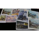 Railways related: Folder of eleven prints after Terence Cuneo to include 'A Study in Blues' & '