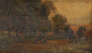 WA Newman (19th century) rural landscape signed and dated 1918 (lower right) oil on canvas 29 x 49.