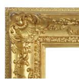 Heavily moulded picture frame, 19th Century English, 17" x 14" (rebate)