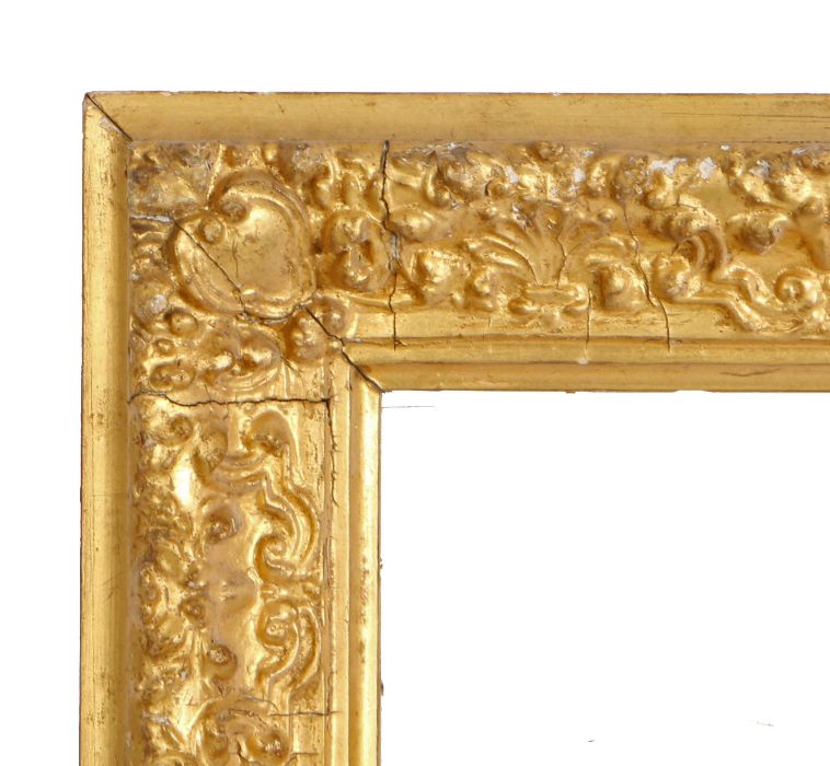 Hollow pattern picture frame, 19th Century English, 13" x 10" (rebate)