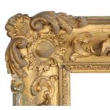 Heavy pattern picture frame with extensive relief, 19th Century English, 28" x 23" (rebate)