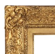 Small moulded corner picture frame, 19th Century English, 8" x 5" (rebate)