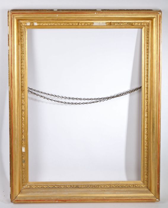 Straight pattern picture frame, 19th Century English, 40" x 30" (rebate) - Image 2 of 2