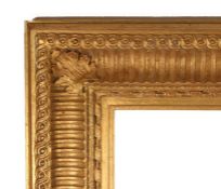 Straight running fluted pattern picture frame, 20th Century English, 43" x 28" (rebate)