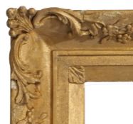 Gilt picture frame, with corners, 19th Century English, 16" x 14" (rebate)