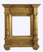 Tabernacle style picture frame, with classical designs, 19th Century English, 12" x 11" (rebate)