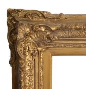 Victorian moulded picture frame, with corners, 19th Century English, 24.5" x 18" (rebate)