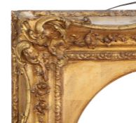 Picture frame with swept centres and corners, arched inner, 19th Century English, 14" x 18" (