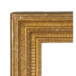 Straight floral and fluted pattern picture frame, 19th Century English, 30" x 25" (rebate)